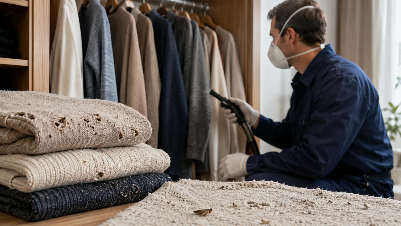 Inspection et traitement de vêtements et textiles touchés par les mites